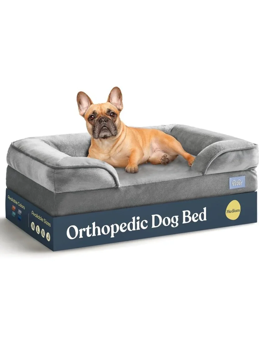 New Ultra Comfortable Dog Beds for Medium Dogs, Waterproof Pet Bed - Grey Medium